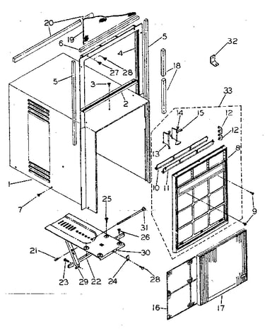 Cabinet and front panel