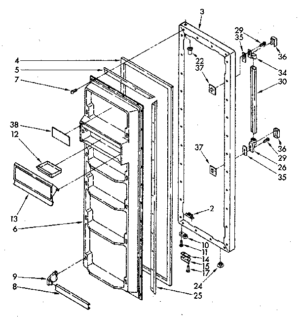Refrigerator door