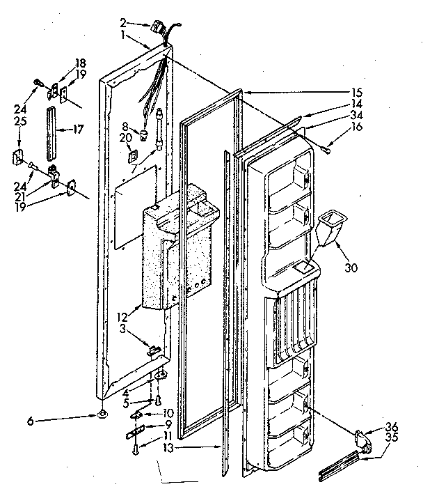 Freezer door