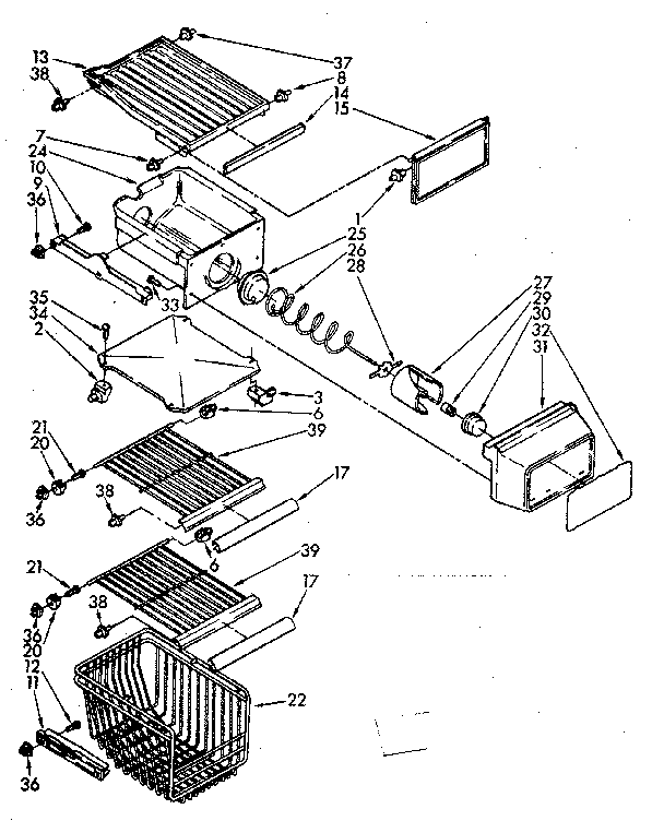 Freezer interior