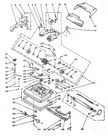 Nozzle and motor assembly