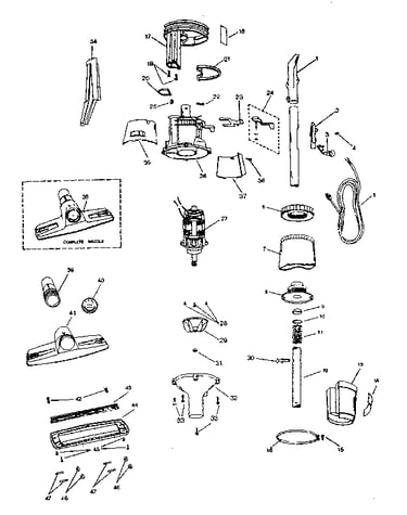 Repair parts list for kenmore kwik-sweep