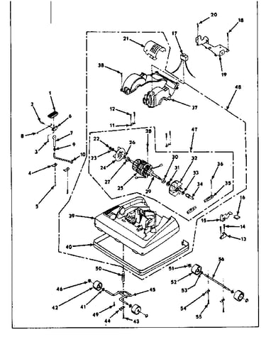 Nozzle and motor assembly