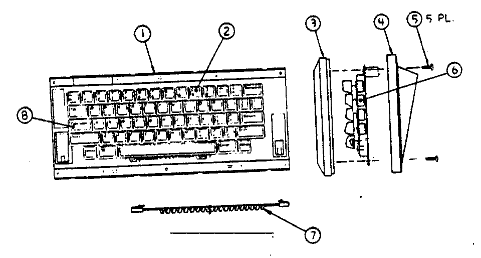 Macintosh keyboard assembly