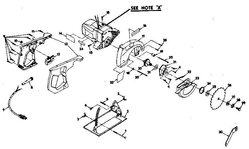Blade and base assembly