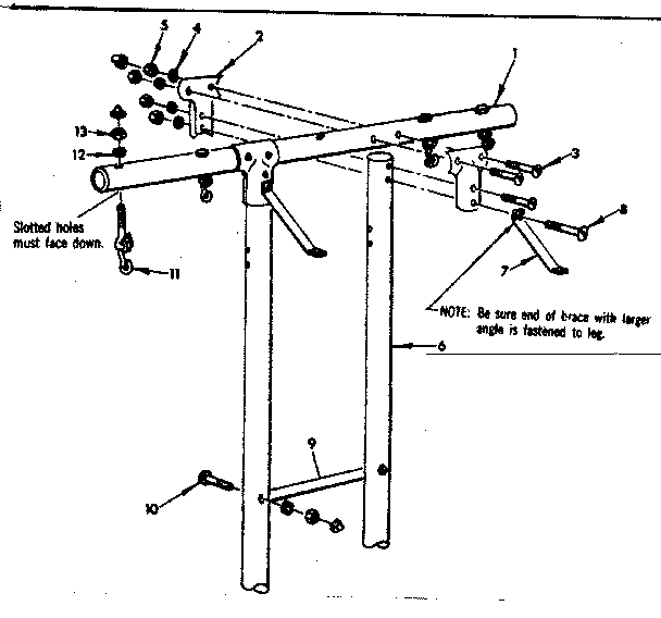 Legs and top bar assembly