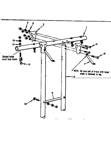Legs and top bar assembly