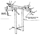 Sears 70172001-80 top bar and leg assembly diagram