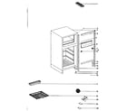 Kenmore 49162 cabinet & component parts ass'y. diagram