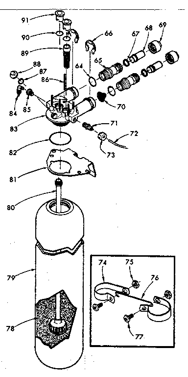 Resin tank, valve adaptor and connecting parts
