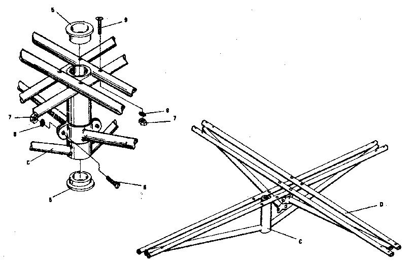 Top and bottom seat supports