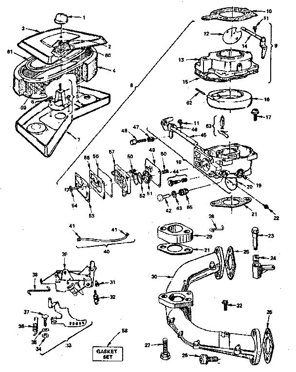 AIR CLEANER AND CARBURETOR