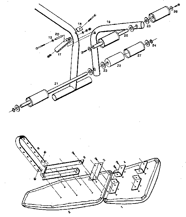 Leg lift and bench assembly