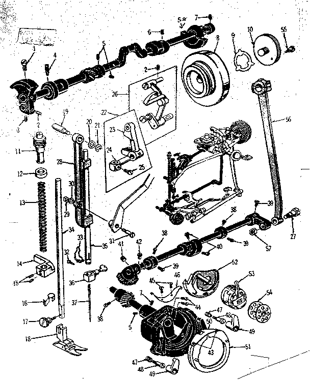 Presser bar and shuttle assembly