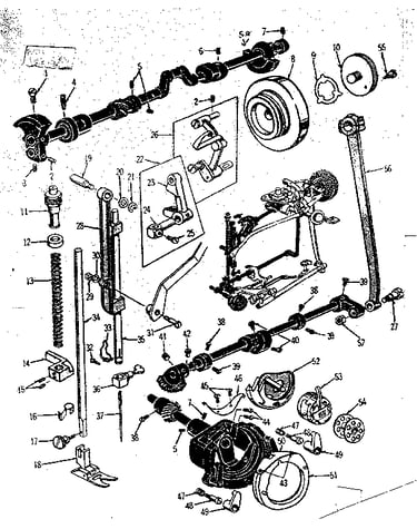 Presser bar and shuttle assembly