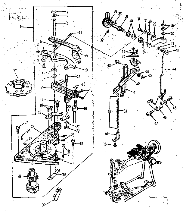 Zigzag guide assembly