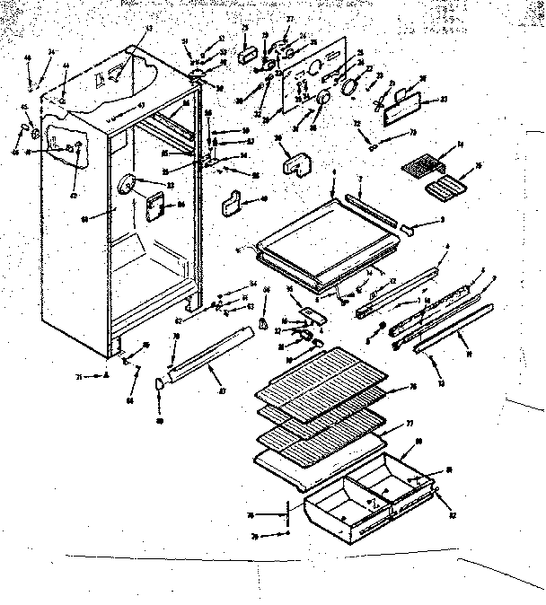 Refrigerator cabinet parts