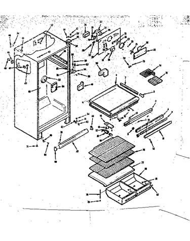 Refrigerator cabinet parts