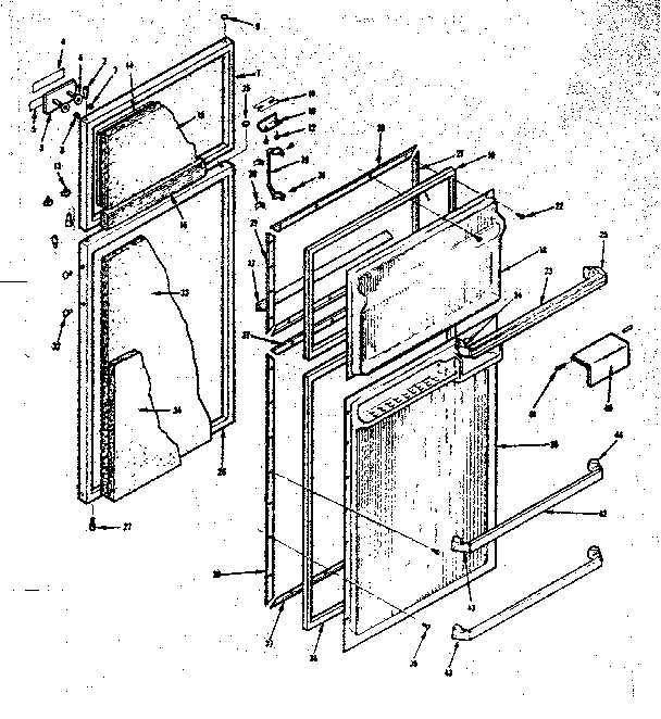 Refrigerator door parts