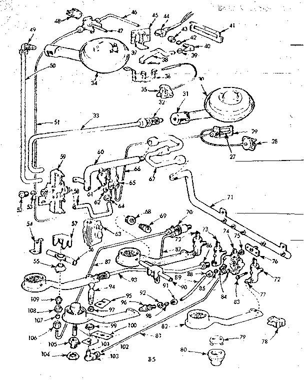 Burner section