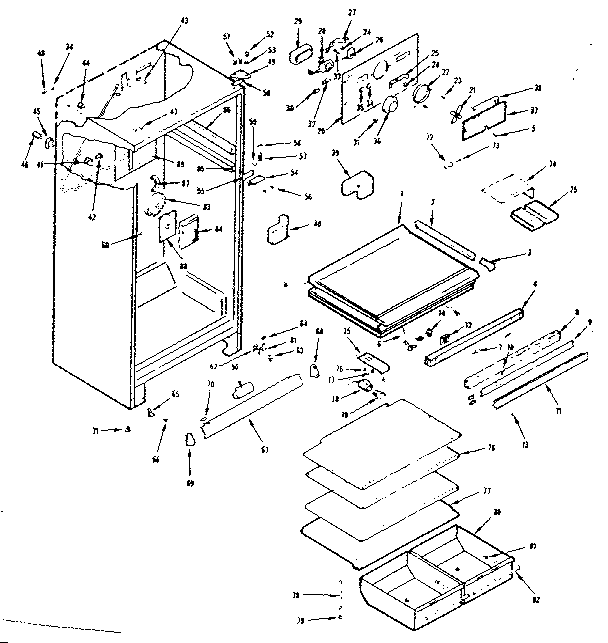 Refrigerator cabinet parts
