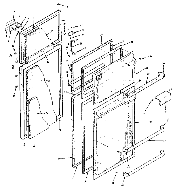 Refrigerator door parts