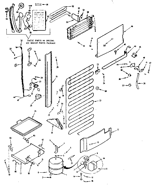 Refrigerator unit parts