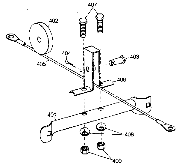 LEG BRACE (WITH PULLEY/CABLE ASSEMBLY)