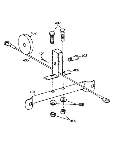 Leg brace (with pulley/cable assembly)