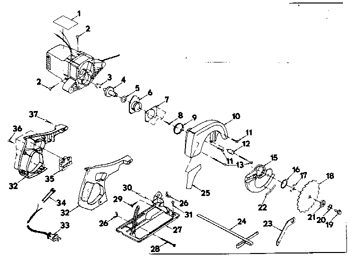 Base and blade assembly