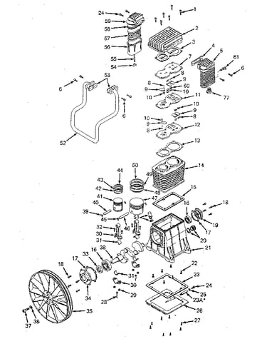 Air compressor pump diagram