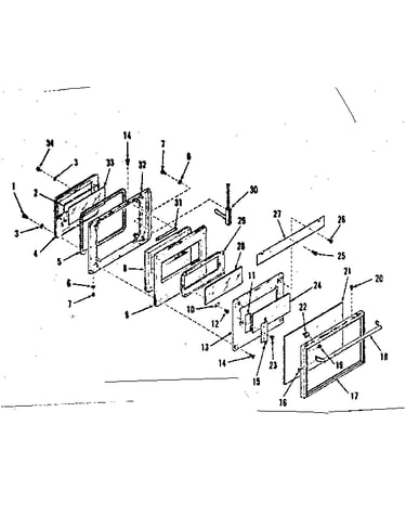 Oven door section