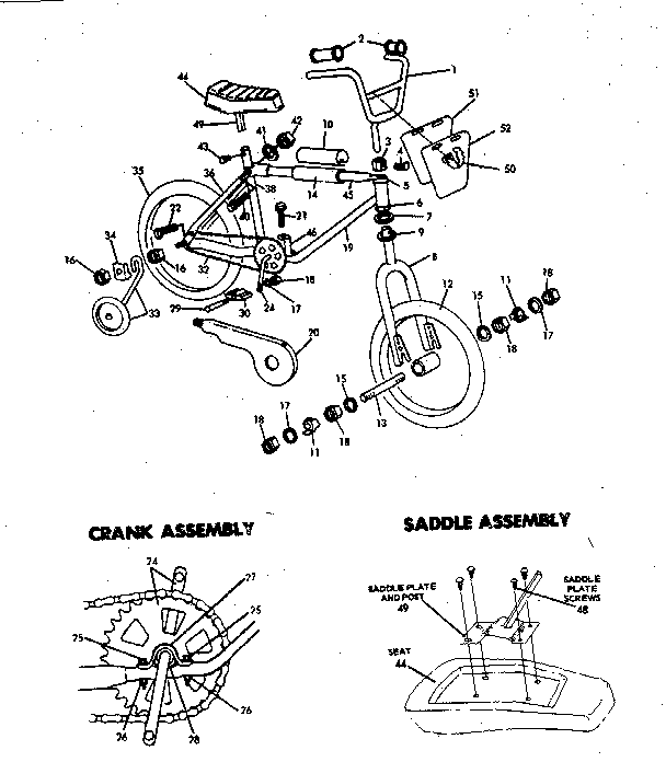 CRANK & SADDLE ASSEMBLY