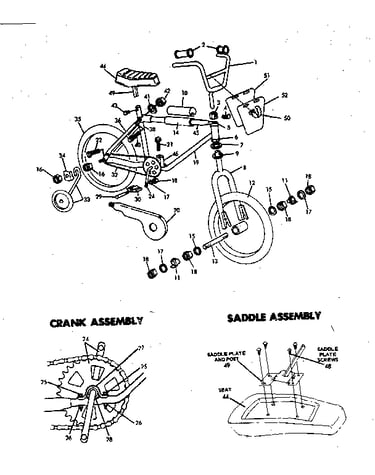 Crank & saddle assembly