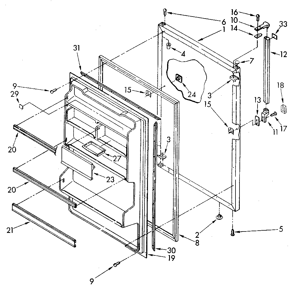 Refrigerator door