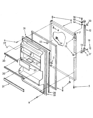 Refrigerator door