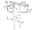 Sears 70172069-1 top bar and leg assembly diagram