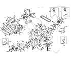 Craftsman 131974310 engine and wheel assembly diagram
