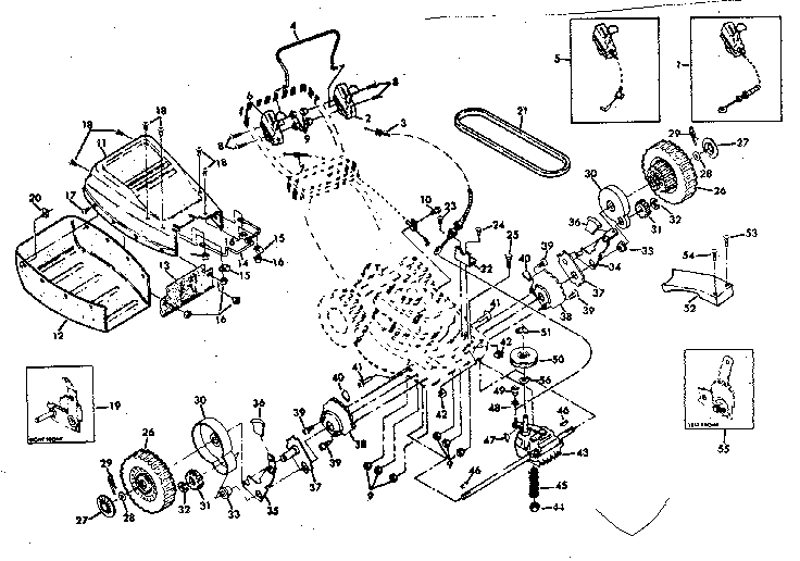 Engine and wheel assembly