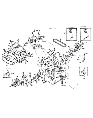 Engine and wheel assembly