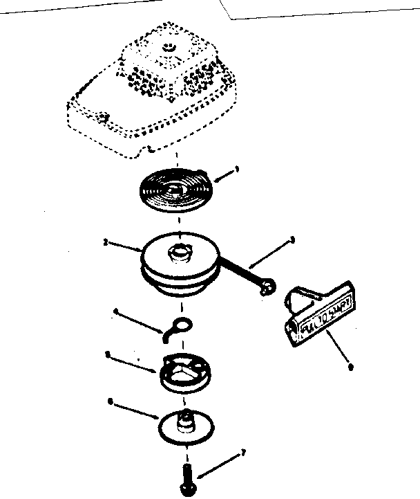 Rewind starter & housing assembly 590614