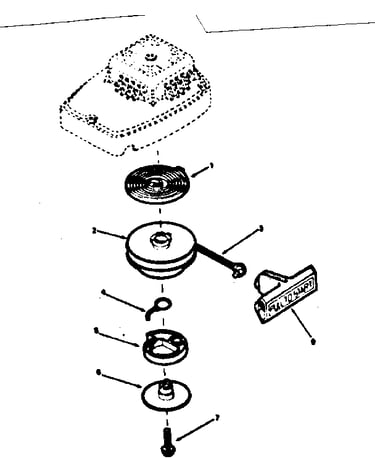Rewind starter & housing assembly 590614