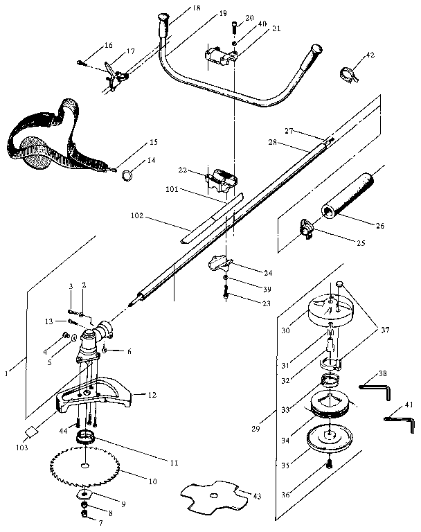 Drive shaft and cutting head