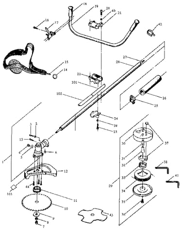 Drive shaft and cutting head