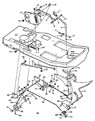 Blade housing suspension