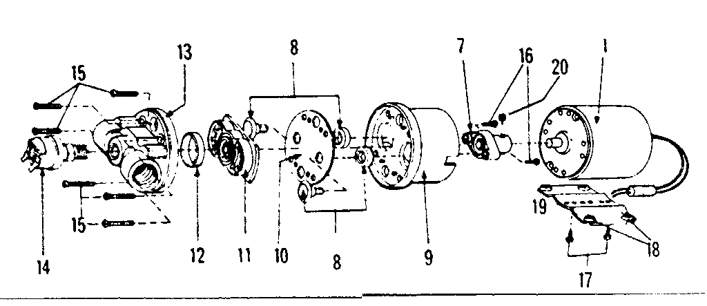 SPRAYER MOTOR AND PUMP ASSEMBLY