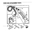 Kenmore 1162497185 hose and attachment parts diagram