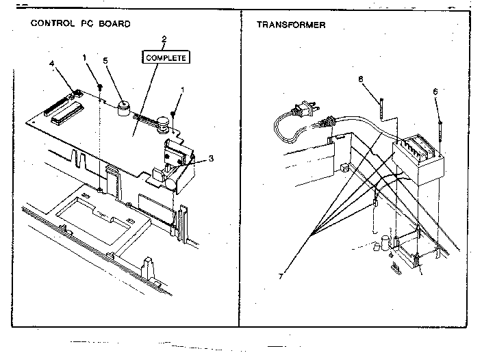 Control pc board & transformer