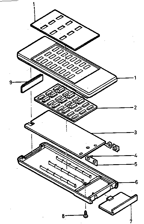 Remote control unit parts