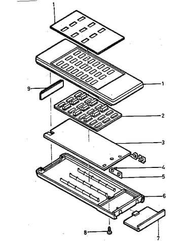 Remote control unit parts